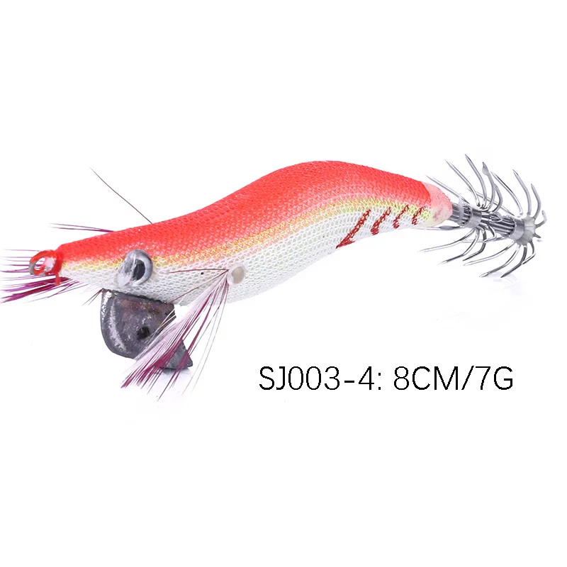 Señuelo de pesca de calamar, anzuelos artificiales de 8cm, 7g, 2,0 #, 4 Uds. - imagen 3