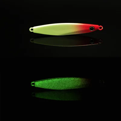 Señuelo de pesca diurna y nocturna, Jigbait que brilla en la oscuridad, Japón, mismo diseñador, fundición superlarga, plantilla de 80m, 14g/21g, sin gancho, 1 pieza, venta - imagen 3