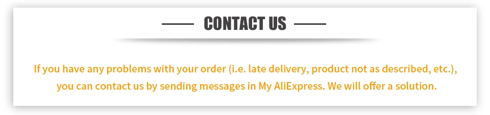 Contáctenos para obtener ayuda con problemas relacionados con el pedido