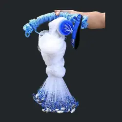 Red fundida con plomo y sin plomo, red de pesca, línea de monofilamento, mosca al aire libre, tiro a mano