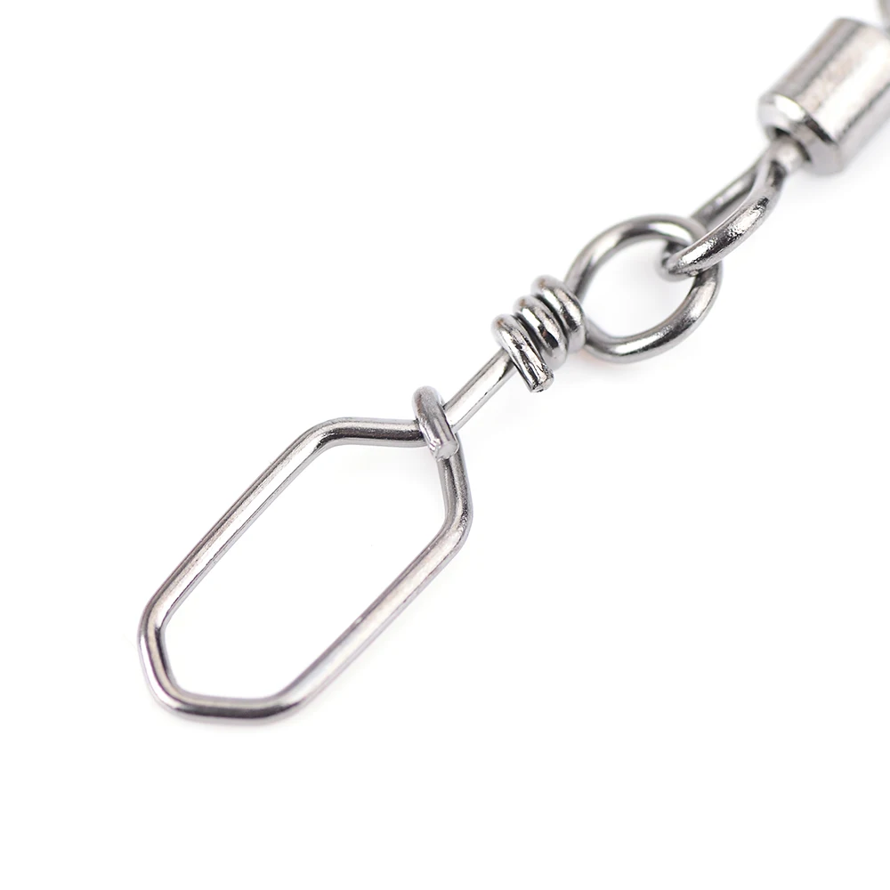 NGB 8-10 Uds giratorio con conector de anzuelo de pesca a presión Terminal aparejos de pesca 1/0 #   2 #   4 #   6 #   8 #   10 #   12 # - imagen 4