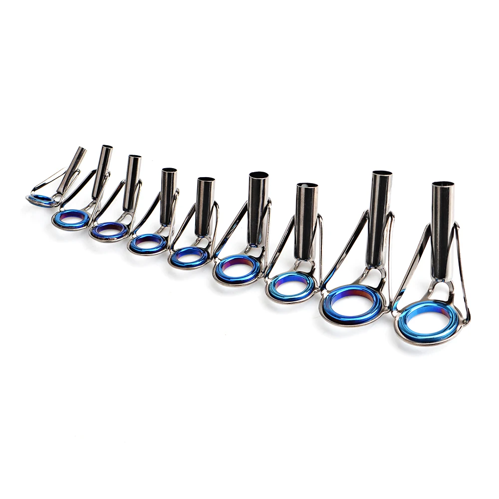 NGB 5 uds guía de acero inoxidable caña de pescar punta superior DIY 2,5mm-5,5mm accesorios de pesca de ojos de cerámica - imagen 5