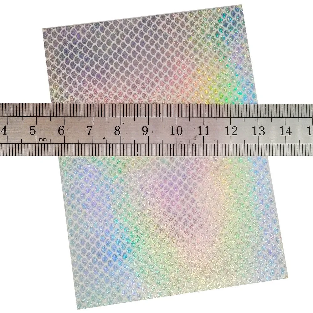10 Uds. Adhesivo holográfico para Señuelos de Pesca, cinta para escamas de pescado, pegatina luminosa, manualidades, cinta para señuelos Flash DIY, aparejos de pesca - imagen 2