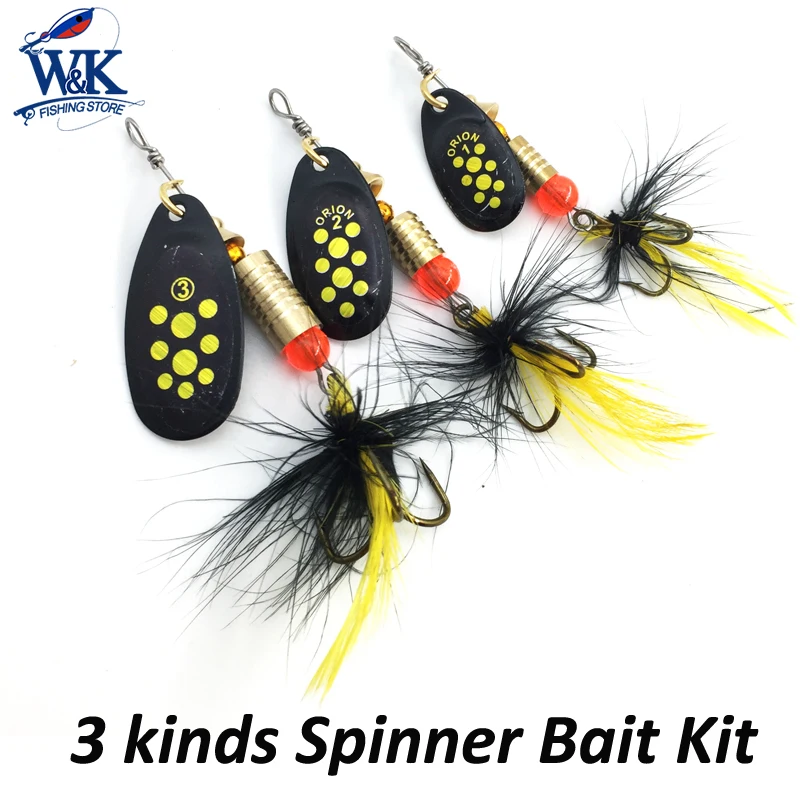 Bucktail Spinner cebos tamaño 2 perca trucha y Muskie pesca señuelo Kit 6 piezas set cuchara de agua dulce señuelos señuelos de Metal - imagen 5