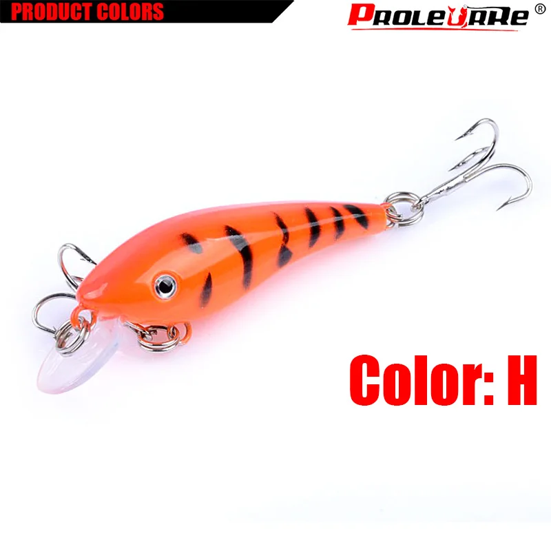 Señuelos de Pesca Minnow, cebo duro flotante Topwater Wobbler, accesorios de pesca de lubina, enchufe de flotador lento, 6cm, 4,5g, 1 ud. - imagen 5