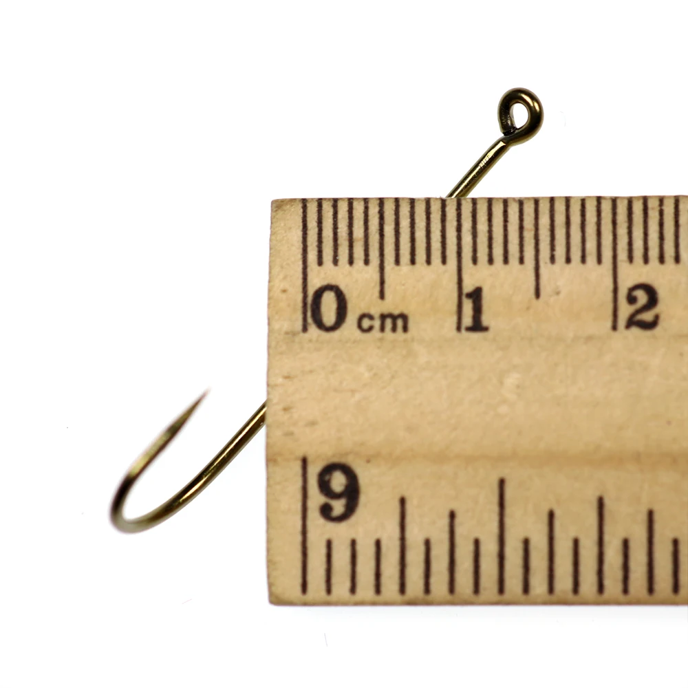 Bimoo-anzuelos de Color bronce para atar moscas, gancho de serpentina de agua dulce, tamaño 2, 4, 6 y 8, 2x largos, 2x H, 20 unidades - imagen 5