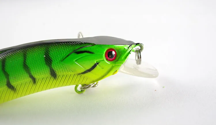 Señuelo de pesca Minnow 8cm 15g señuelos duros artificiales cebo lubina pez negro cebos de cabeza de serpiente 1 pieza VENTA - imagen 5