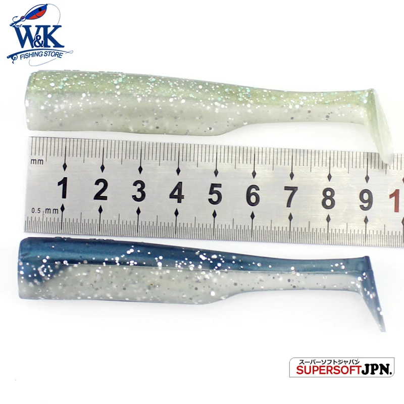 Señuelos de pesca de agua dulce, 8 colores, venta, señuelo de pesca suave, cebo de PVC, señuelo de silicona, súper vinilo VS Black Minnow Shad, 3 piezas, 9cm - imagen 3