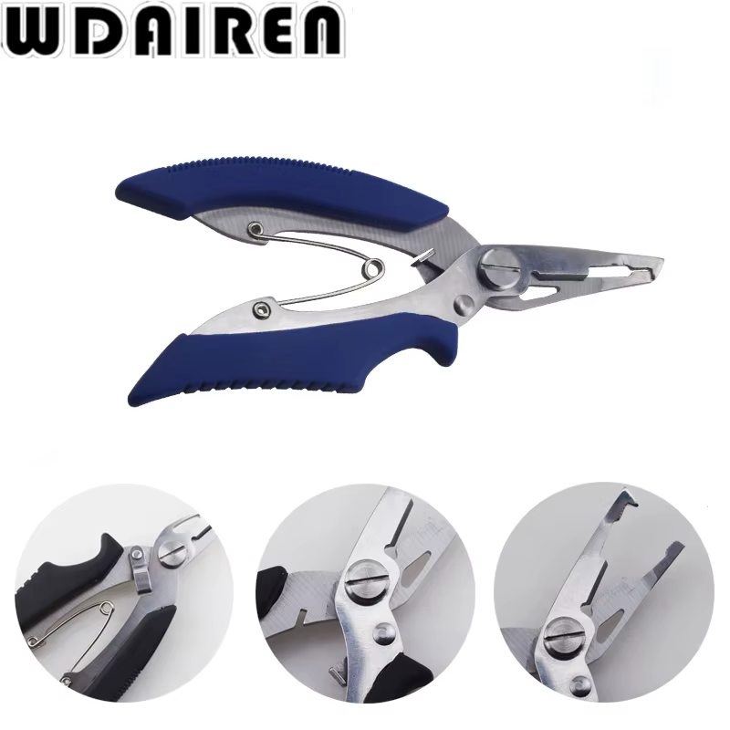 Alicates multifuncionales de Pesca de acero inoxidable, tijeras de Pesca de carpa, accesorios, aparejos de Pesca, señuelo, removedor de anzuelos, cortador de línea de Pesca - imagen 2