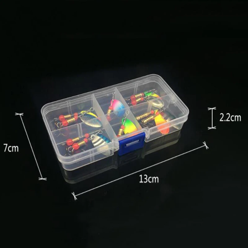 OUTKIT-señuelos de pesca con cuchara para trucha Artificial, caja de cebos giratorios, aparejos de lubina, surtido de señuelos de pesca de carpa, 10/30 Uds. - imagen 4