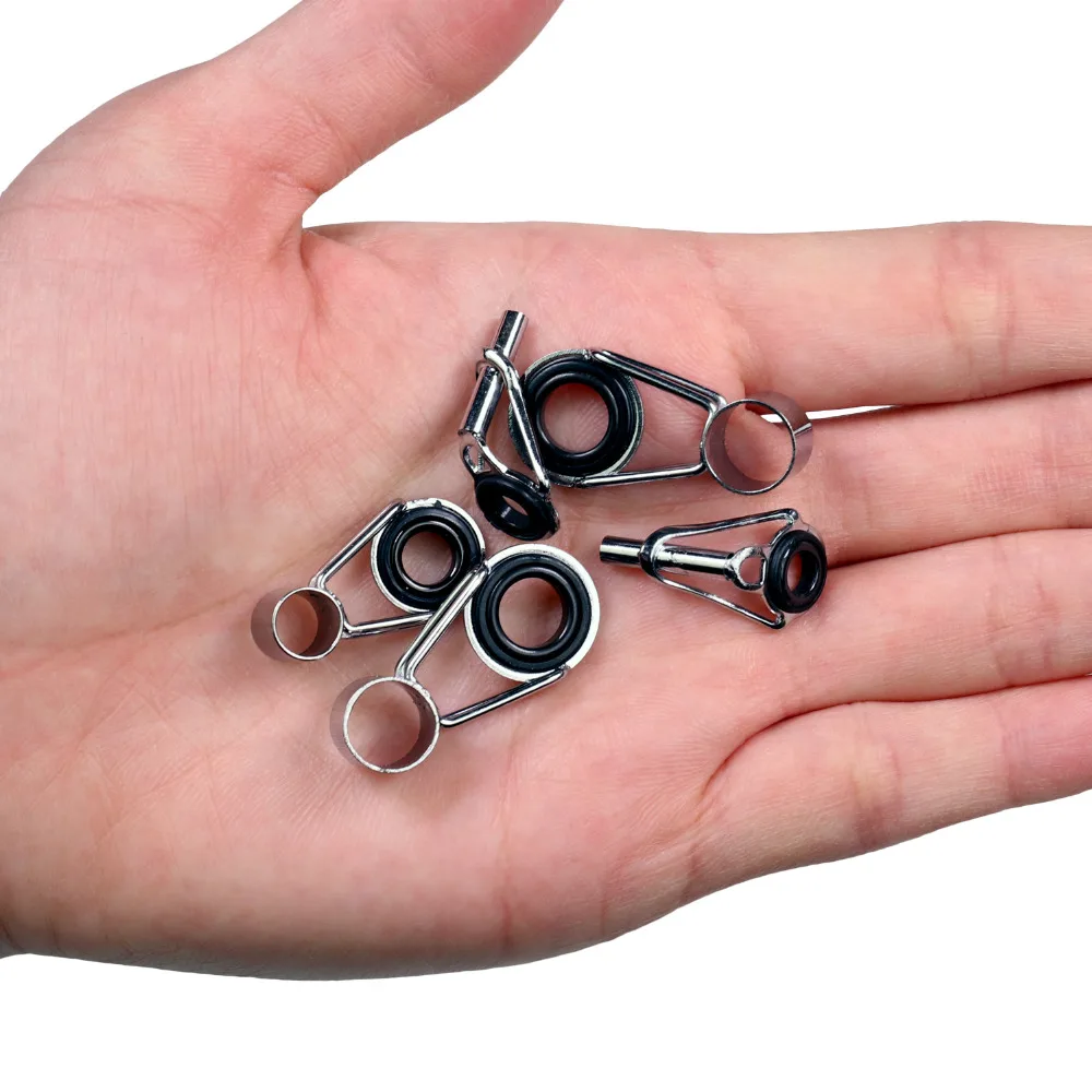 THKFISH 80 piezas Kit de reparación de guías de caña de pescar # 1.8- # 8,6 cañas de pescar telescópicas, anillos oculares, punta guía, juego de repuesto - imagen 4