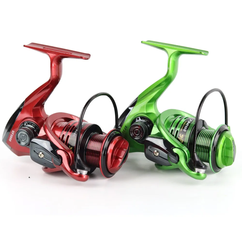 Carrete de pesca 13 + 1 BB 5,5: 1, alimentador de peces de Metal completo, carretes giratorios, carrete de Baitcasting, cebo de roca marina, rueda caliente - imagen 3