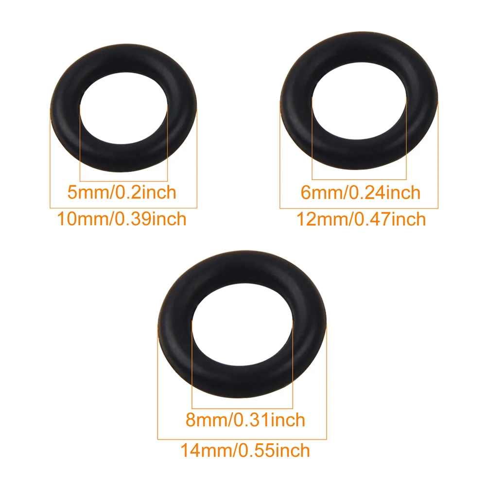 Shaddock-juntas tóricas de goma, accesorios de pesca, aparejo loco negro, herramienta de junta tórica para señuelos de pesca, 100 uds. - imagen 3