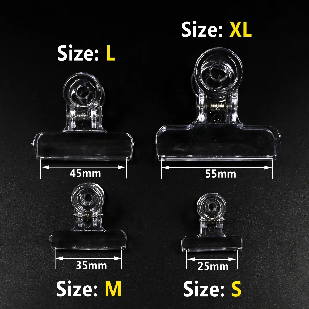 Bimoo-Clip de bucle de doblaje de plástico transparente, herramienta de atado de moscas CDC, tamaño S, M, L, XL, 4 unidades por juego - imagen 2