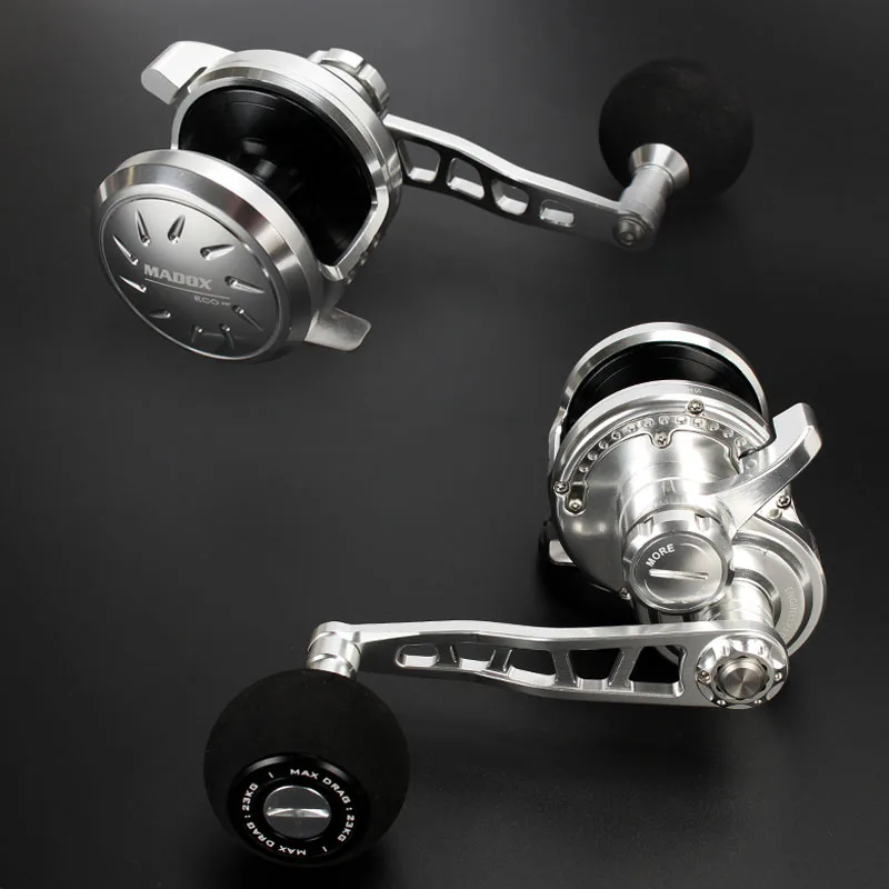 Madox Slow Jigging Reel PE3 # - 400M Max Drag 23kg 10BB High Speed G-Ratio 5.3:1 460g Offshore Boat Fishing Reel Trolling Reel - imagen 2