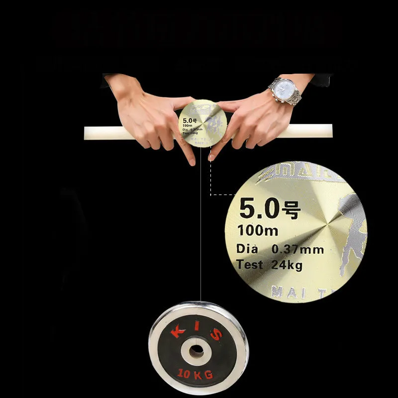 2pcs/lot Top Quality Strong Pulling Nylon Fishing Line 100m Fishing Lures Line Super Strength Wear Resistant Taiwan Fishing Line - imagen 3