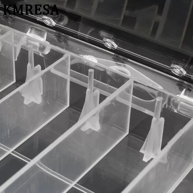 KMRESA 5 compartimentos caja de almacenamiento cebos de Pesca con mosca cuchara gancho cebo aparejos enchufe caja impermeable aparejos de Pesca boxeo Pesca - imagen 4