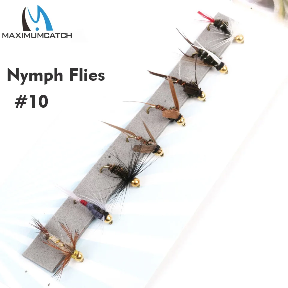 Maximumcatch-Juego de moscas para pesca con mosca, serpentina, ninfa seca, trucha, moscas húmedas # 2- # 14 Señuelos de Pesca Aparejos de Pesca - imagen 4
