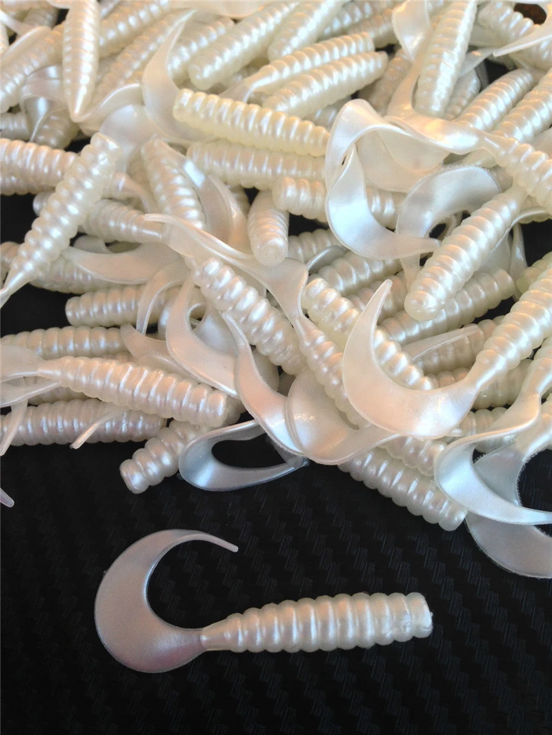 Señuelos de pesca de 6cm, 100 Uds., venta al por mayor, aparejos de pesca de mar, señuelo suave de proteína, cebo jerk, gusano, plantilla de pez, wobblers, señuelo de goma, poste gratis - imagen 5