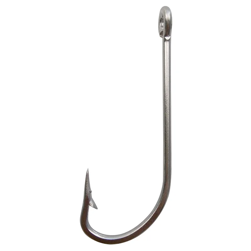 40 Uds 34007 anzuelos de pesca de acero inoxidable blanco anzuelo de pesca de vástago Extra largo grande tamaño 1/0 2/0 3/0 4/0 5/0 6/0 7/0 8/0 9/0 10/0 - imagen 5