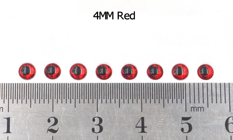 MNFT 100 unids/lote 3mm 4mm 5mm 3D señuelo de pesca holográfico atado de moscas, fabricación de cebos de señuelo con colores dorados, plateados, rojos, blancos y verdes - imagen 4