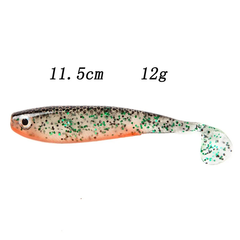 Jig Swimming Shad aparejos de Pesca, cebo Artificial, gusano animado, señuelos blandos de silicona, Wobblers, 11,5 cm, 12g - imagen 2