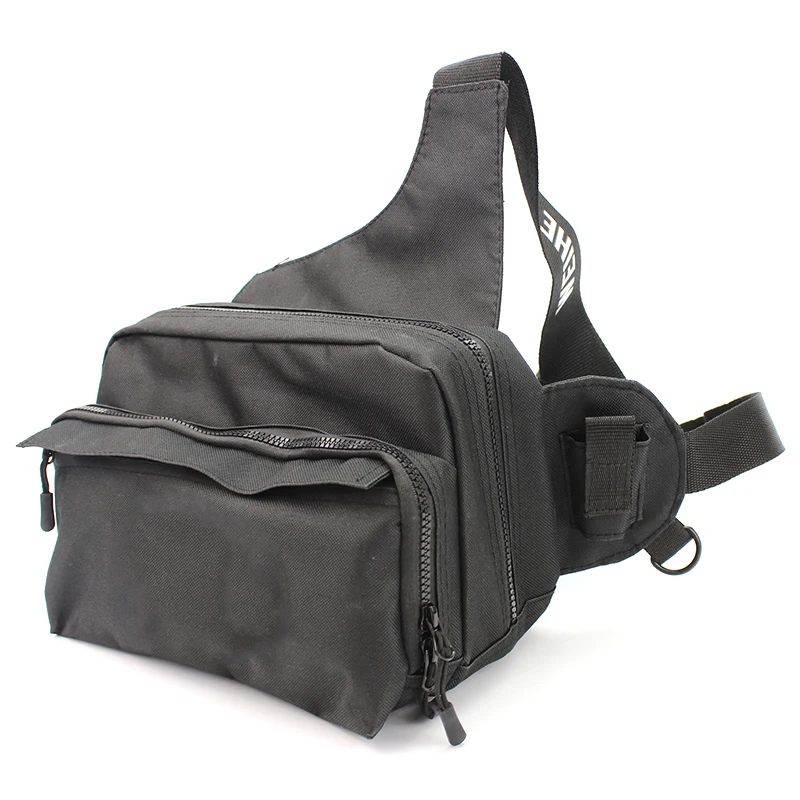 Bolsa de nailon impermeable de 3 capas para pesca, bolsa de cintura de mensajero multifuncional, resistente al agua, almacenamiento de aparejos de línea de carrete de señuelo - imagen 2