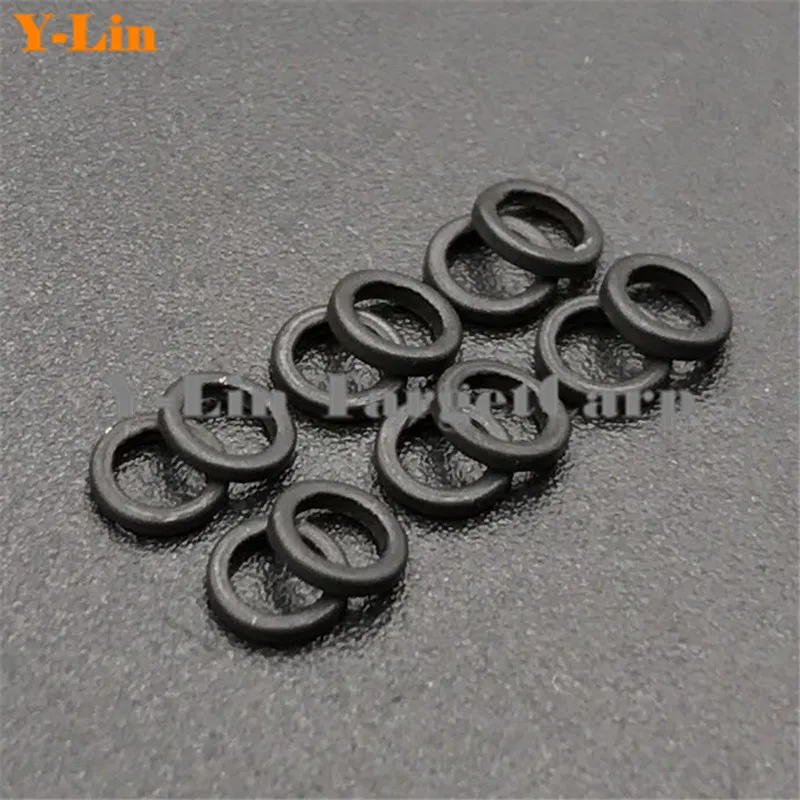 50 Uds. Anillos de aparejo pequeños para pesca de carpa de 3,1mm/4,4mm, anillos ovalados redondos, aparejos para el cabello de guilda fácil, anillo de lágrima, soplado hacia atrás con piscina - imagen 4