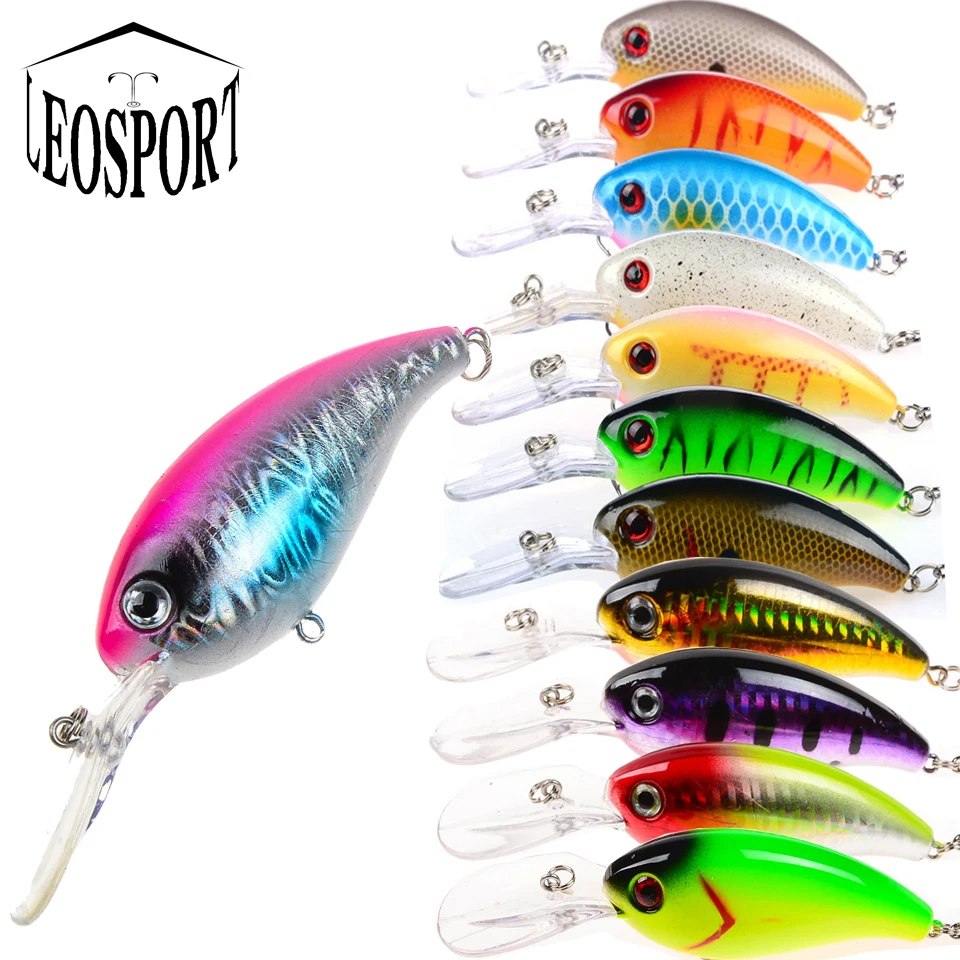 1 Uds señuelo de pesca con manivela cebos duros artificiales 10cm 15g Crankbait Jerkbait Wobbler aparejos de pesca buenos anzuelos triples aparejos - imagen 5