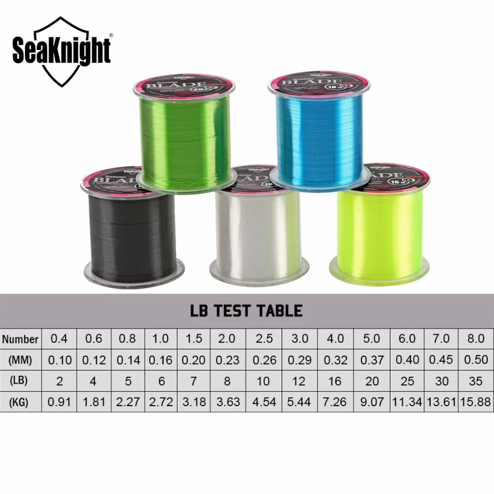 Línea de pesca de nailon SeaKnight Brand Blade Series500m, línea de pesca de carpa monofilamento, línea de nailon Mono de 2-35LB - imagen 5