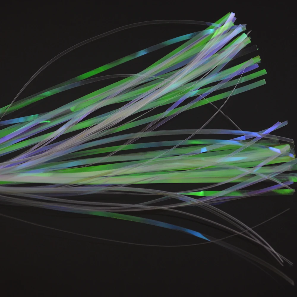 MNFT 2 bolsas Flashabou de Color perla oropel holográfico de 2mm de ancho, oropel metálico Mylar, Flash plano, señuelo de plantilla para moscas, atado de moscas de pesca - imagen 3