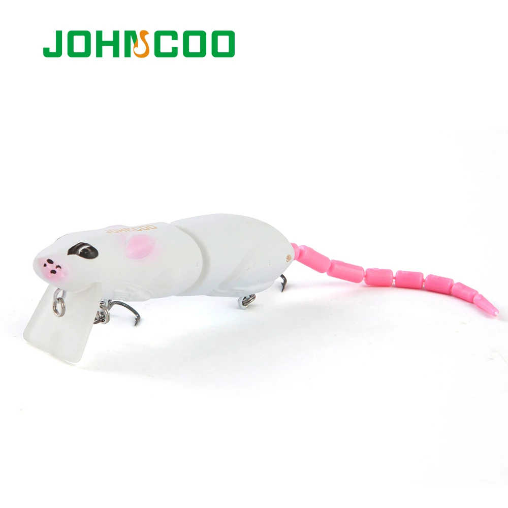 JOHNCOO-señuelo de pesca Artificial de plástico, 2 segmentos, 80mm, 15,5g, Wobblers, Crankbait, Lucio, biónica, ratón - imagen 3