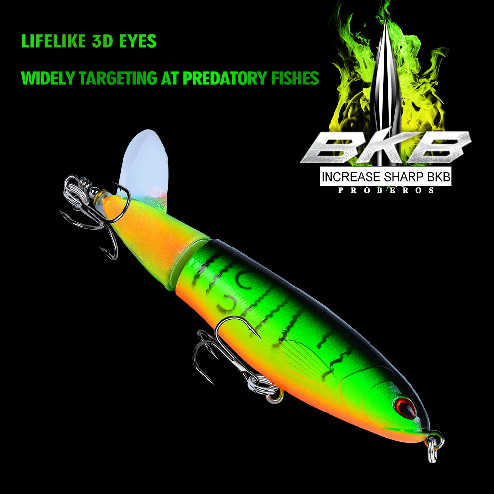 Juego de Señuelos de Pesca Whopper Plopper, cebo giratorio de cola Artificial Wobblers, aparejos de pesca, 15G, 36G, 5 uds. - imagen 5