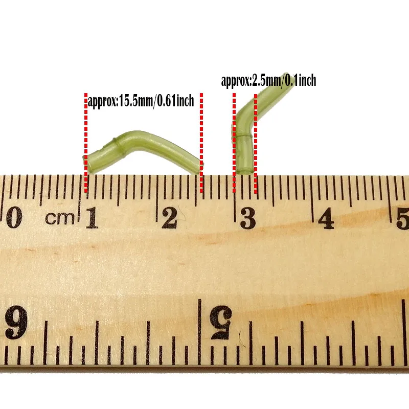 Línea de manga de gancho de goma doblada para pesca de carpa, 15/30 piezas, tubo Anti enredos, accesorios de aparejo para el cabello, aparejos terminales - imagen 2