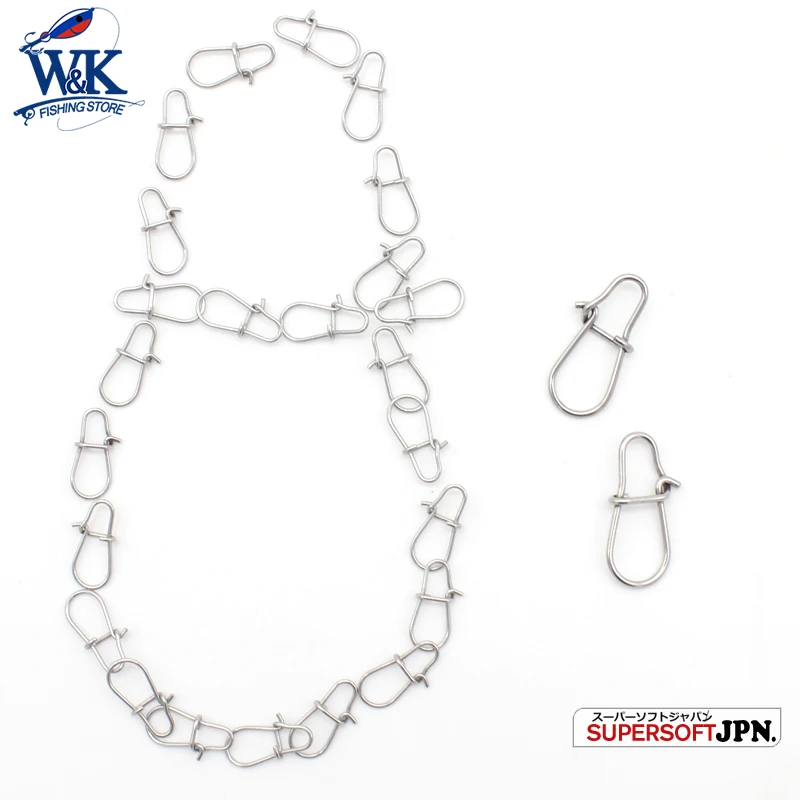 Broche de pesca, 5 tipos de tamaños, 105 Uds., juego de accesorios de pesca en caja, bloqueo de alta calidad, conector de cebo de acero inoxidable - imagen 3