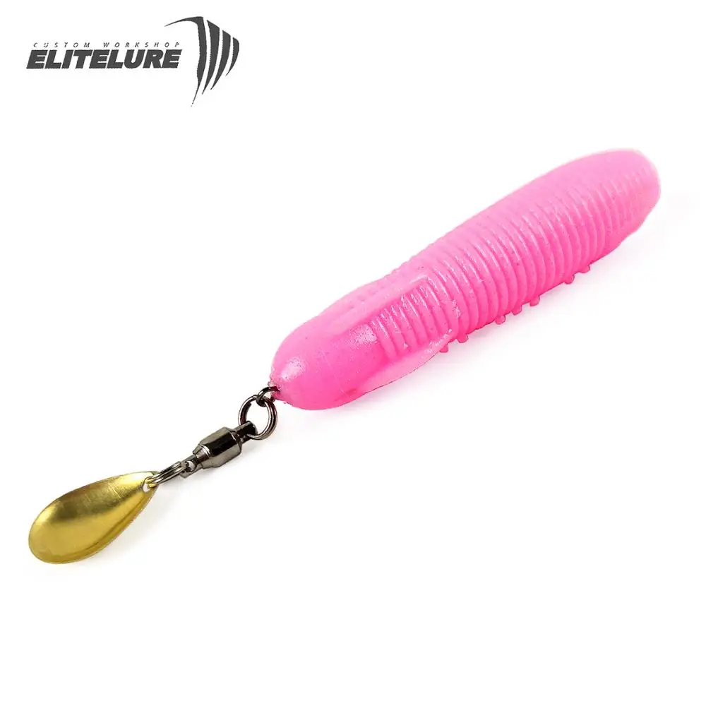 ELITELURE-cebo de silicona suave que se hunde, gusanos de pesca, tubo larva, cebos de gusanos Neko Rig señuelos aparejos de pesca para lubina perca Shad - imagen 4