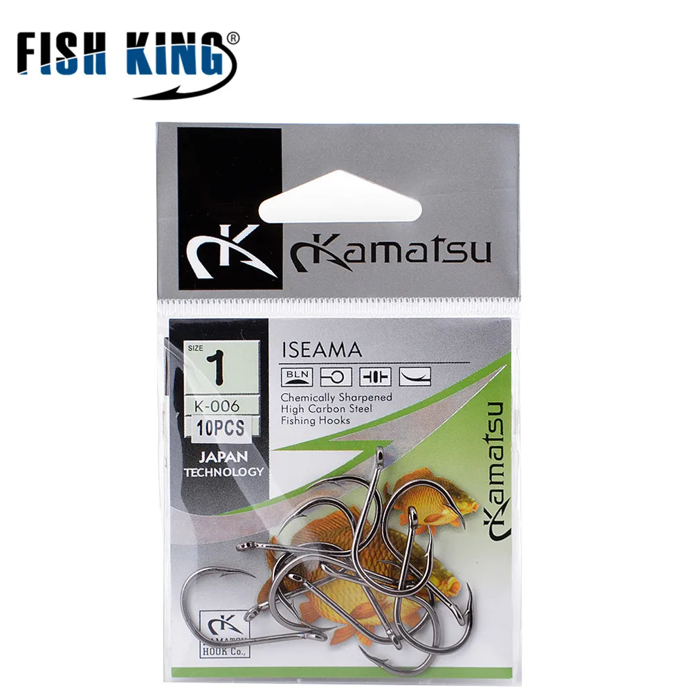 NGB 10-50PCS Anzuelo de pesca de acero rico en carbono ISEAMA 1 # -10 #   Anzuelo de carpa con ojo, anzuelo individual con púas, accesorios de pesca - imagen 4