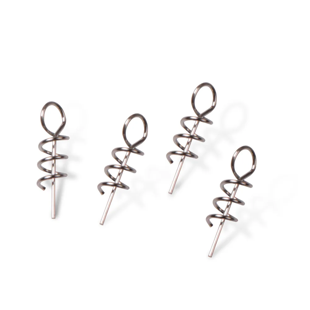 20-100 unids/lote conector de cebo de pesca suave pin de resorte gusanos señuelo pestillo fijo aguja espiral accesorios de Señuelos de Pesca blandos - imagen 3