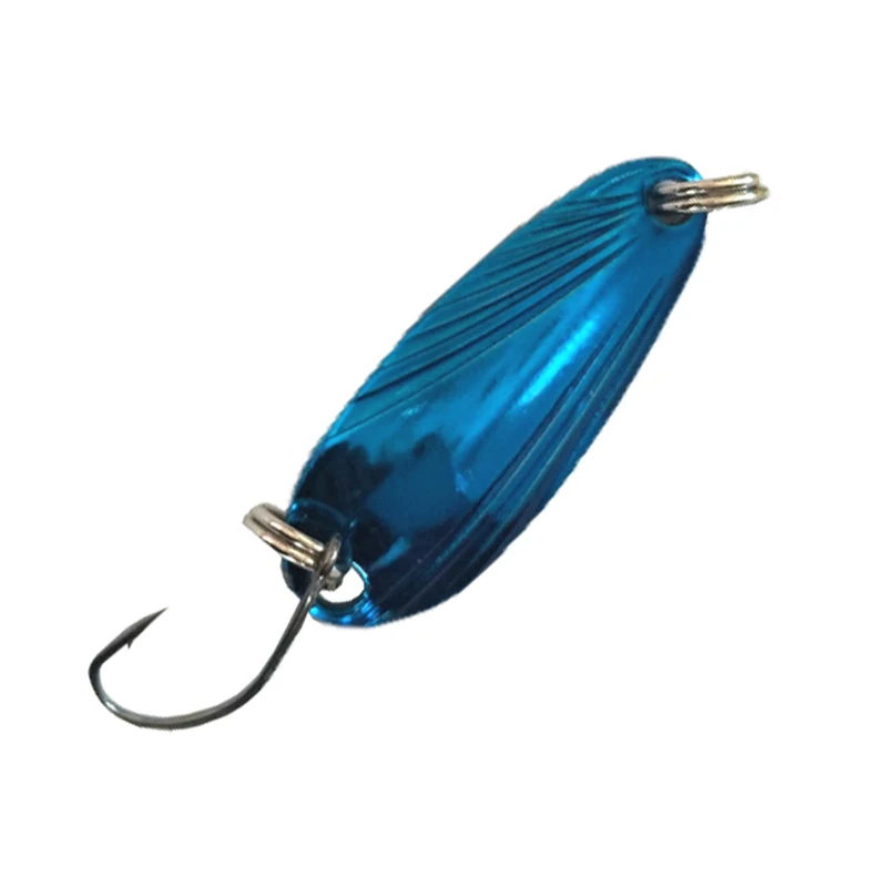Nuevo 5 unids/lote 3,5g 3,3 cm aparejos de pesca cebo de pesca cuchara de Metal señuelo cebo para trucha cucharas de lubina pequeña cuchara giratoria de lentejuelas duras - imagen 5