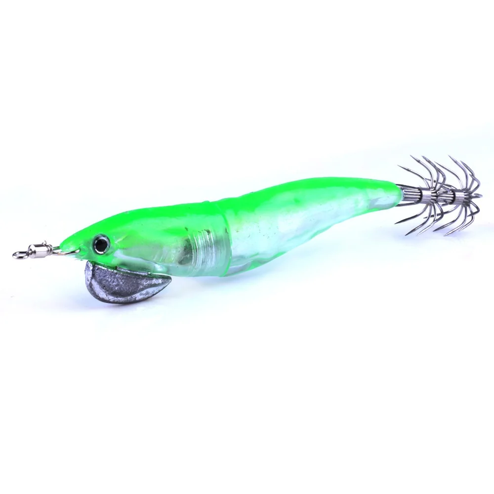 Señuelo luminoso de pesca nocturna, anzuelo de calamar, luz Flash, Wobblers, 1 unidad, 12,8 cm, 18,4g