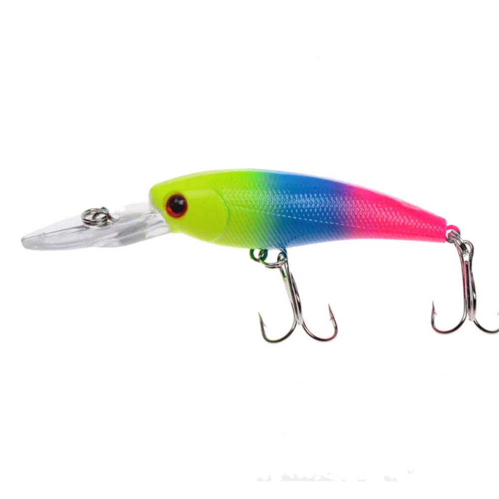 Señuelo de pesca de pececillos, Wobbler, Crankbait, ojos 3D, plástico duro Artificial, Peche, lubina, Lucio, carpa, 1 ud., 8,3g, 9cm - imagen 3