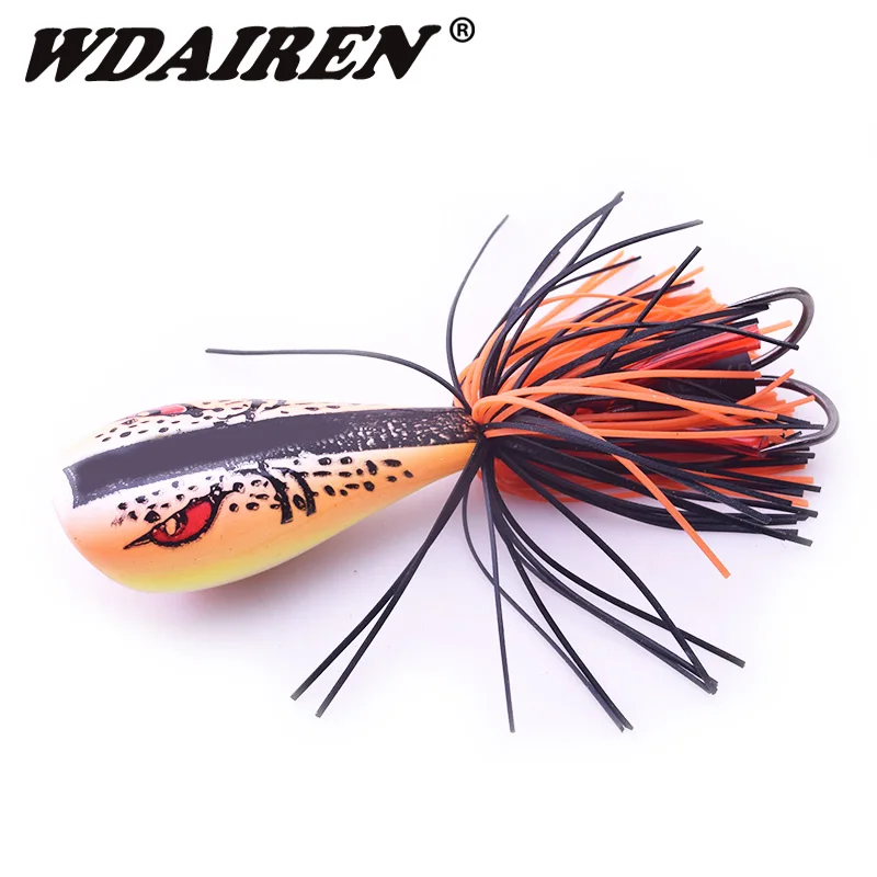 Señuelos de Pesca de rana de alta calidad, señuelo de cabeza de serpiente de alambre de silicona, 90mm, 10g, cebo de lubina dura, señuelo de rana, aparejos de Pesca