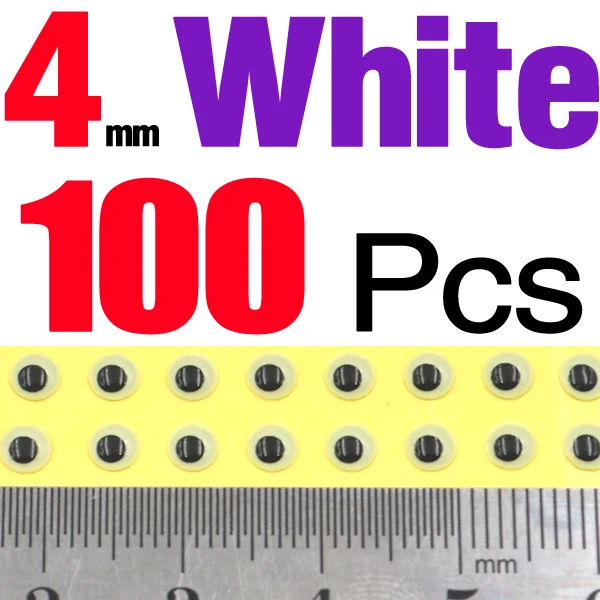 4mm White 100pcs
