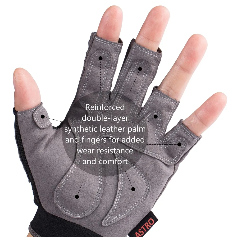 Bassdash Astro Guantes de pesca con agarre seguro de alta resistencia, guantes sin dedos para hombres y mujeres para juegos, pesca, kayak, remo, vela - imagen 3