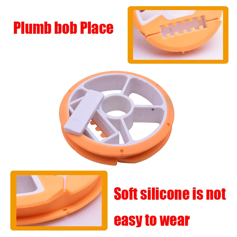 Bobina de eje circular de plástico de sílice, aparejo redondo, carretes, bobina de tablero, línea de pesca, señuelo, WD-139 de traza, 3 unids/lote - imagen 2