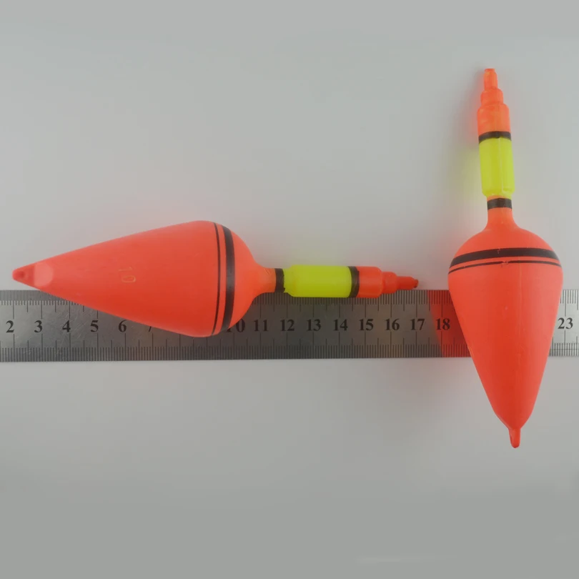 MNFT 4 unids/pack flotador de pesca de plástico naranja forma de gran barriga boya Vertical flotadores Bobbers bola aparejos de pesca - imagen 5
