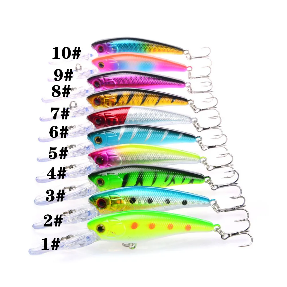 LEOSPORT-cebos duros de plástico, cebos artificiales de 9CM/7,5G, cebos biónicos blandos, cebos de pesca - imagen 3