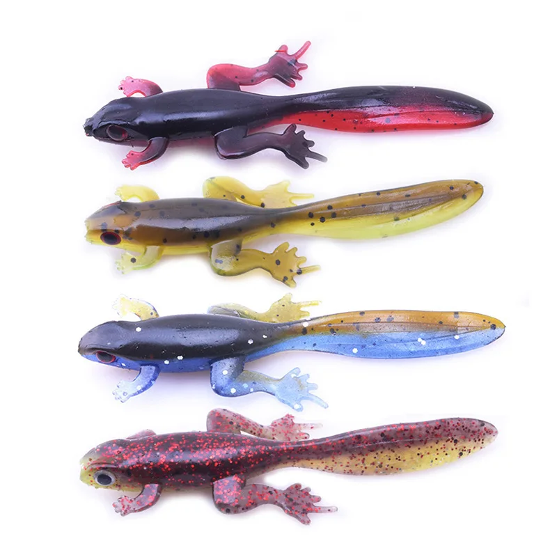 Señuelos blandos de insectos realistas, anzuelos de pesca de 8cm, 3,5g, gusanos, plantilla de silicona, Wobblers, cebos artificiales, olor a pescado, aparejos Swimbaits, lote de 6 unidades - imagen 2