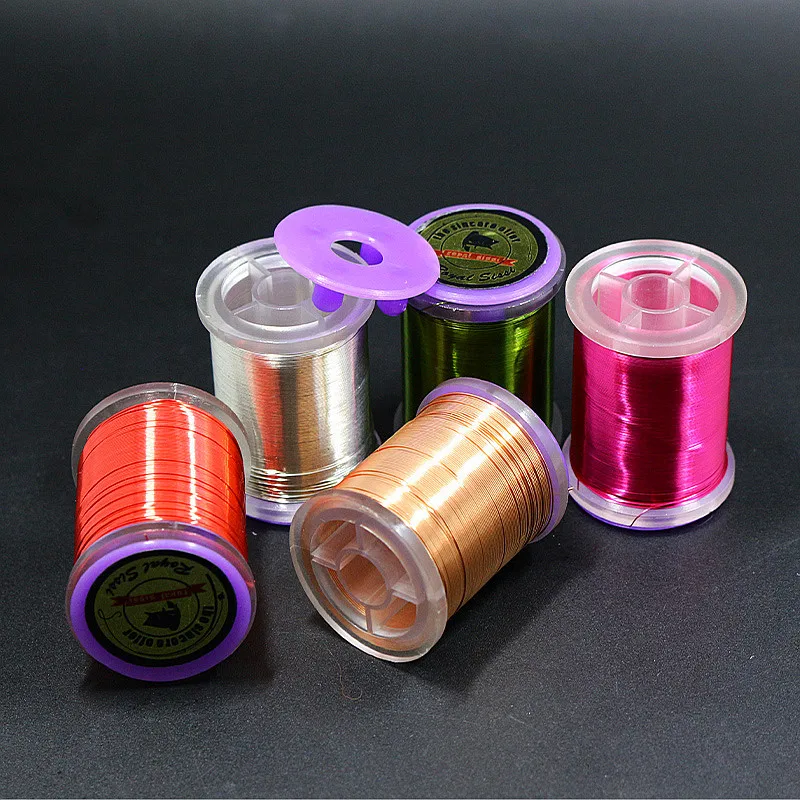 Juego de 5 carretes de alambre de metal para atar moscas, alambre de cobre de 0,2 y 0,3mm de diámetro, larvas de Midge, 5 unidades - imagen 5