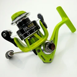 Paleamon-mini carrete de pesca giratorio BD500/650, de alta calidad, tamaño de Palma, carrete de metal colorido, rueda de pescado BB5 + 1 rueda verde y blanca
